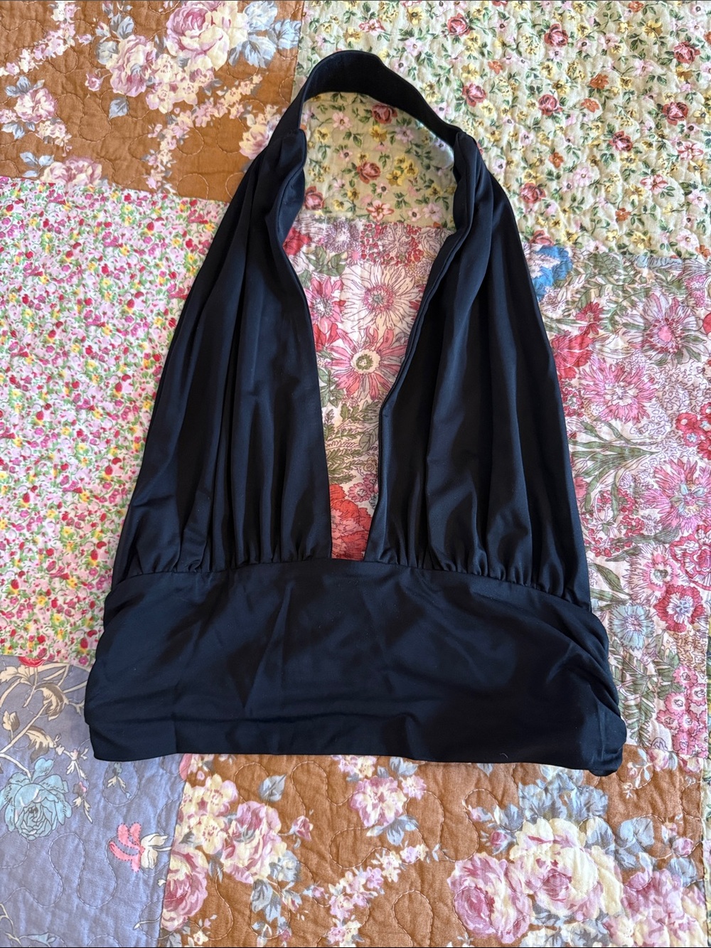 Princess Polly Black Halter Crop Top